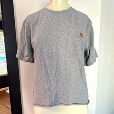 Carhartt Men's Relaxed Fit Pocket T-Shirt Gray Solid Crew Neck Short Sleeve S picture