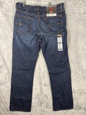 Ariat M4 FR Jeans Men 35x34 Relaxed Bootcut CAT 2 Fire Resistant Denim Dark Wash picture