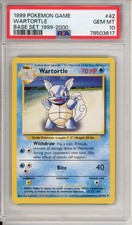 WARTORTLE Base Set 1999-2000 4th Print #42 PSA 10 Vintage Pokemon picture
