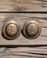 Antique 2 Texas Star Bridle Rosettes 2 1/2 In. Diameter picture