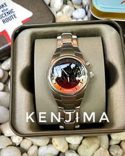 Fossil Vintage Y2K Watch Dynamic Flame Red Dial Discontinued Rare Retro 2000s picture