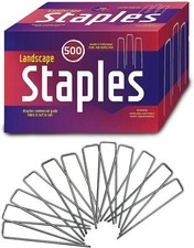 500 Landscape Fabric Staples Garden Stakes Galvanized Sod Staples 6 '' 11 Gauge picture