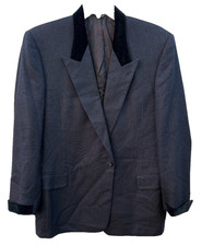 Maestro Raymond Leppard Smoking Jacket Mens XL Blue Stripes Classical Music 1994 picture
