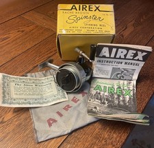 Airex Vintage Bache Brown Spinster Spinning Reel 1950's - very good condition picture