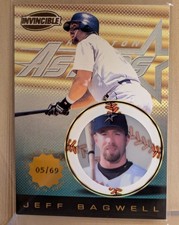 1999 Pacific Invincible OPENING DAY #65 Jeff Bagwell Astros RARE PARALLEL /69 picture