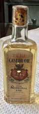 Antique CHAMBERLAIN’S MED. CO. Des Moines, IA. PURE CASTOR OIL Glass Bottle FULL picture