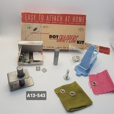 VTG 1940's Dritz Dot Snappers Kit 650 Gripper Snap Fastener Set A13-543 picture