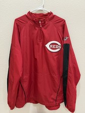 Majestic Cool Base Cincinnati Reds MLB Pullover Jacket XL Red/Black picture