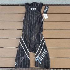 TYR Men's Torque Lite Black Swimskin Triathlon Suit Black Size S New In Box picture