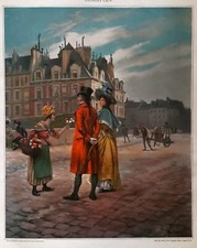 GEORGES CAIN (1856-1914) Vintage ORIGINAL 1898 Lithograph Figaro Illustre picture