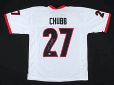 Nick Chubb Signed Georgia Bulldogs White Jersey (JSA) Browns 2nd Round Pick RB picture