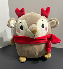 Publix Christmas Reindeer Plush Stuffed Animal Soft Gray White Red Scarf 2023 picture