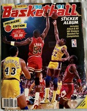 Panini '90-'91 Vintage Basketball Sticker Album Premiere Edition w/180 Stickers picture