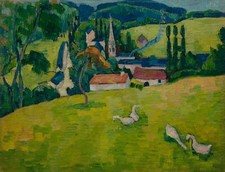 ÉMILE BERNARD : PONT-AVEN, LE POULDU : 1889 : 13x19 Archival Art Print picture