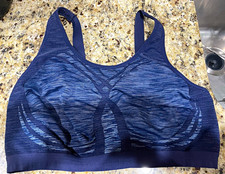 LIVI for Lane Bryant 22/24 DD/DDD Wireless Hook & Eye Sports Bra Navy Heather picture