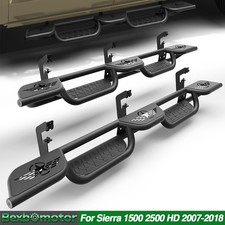 2x Black Running Boards Side Step Nerf Bar For 2007-2018 GMC Sierra 1500 2500 HD picture