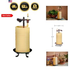 80-Hour Vertical Candle, Eco-friendly Natural Beeswax with Cotton Wick picture