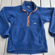 PATAGONIA SYNCHILLA Women's 1/2 Zip Pullover Sweater Blue Fleece Pocket Size XS picture