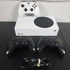 Microsoft Xbox Series S Console White w/ 3 Controllers (2 Black, 1 White) Cable picture
