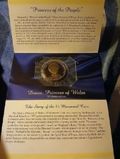 1997 Memorial $5 Proof Coin Diana Princess Of Wales Sealed Coin & Pamphlet picture