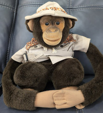Hosung Chimpanzee Chico Plush Hand Puppet Realistic Squeaker Vintage 1994 picture