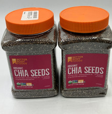2 Pack BetterBody Foods Organic Chia Seeds Omega-3 Non-GMO 2lbs ea BB 01/16/2027 picture