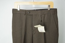 Corneliani Master Brown Woven 100% Wool Dress Pants Sz 48R EU BRAND NEW picture