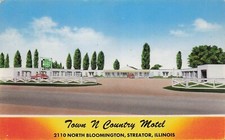 Streator IL Illinois Town N Country Motel North Bloomington Vtg Postcard E52 picture