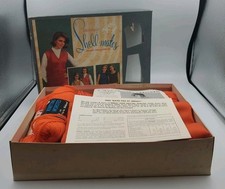 Vtg Bernat Shell Mates Spiced Peach Tangerine Virgin Wool DIY Sweater Kit READ picture