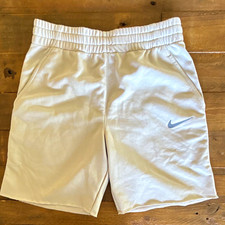 Nike Girls White Athletic Shorts Size M Polyester Training FN8609 picture