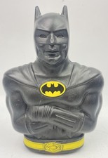 ⭐ Vtg 1992 Batman Blow Mold Plastic Coin Bank Figure COMPLETE with Bottom Plug ⭐ picture