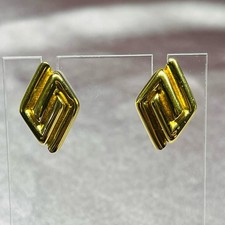 Monet Gold Tone earrings Vintage picture