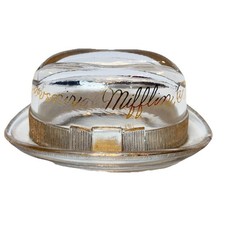 MIFFLIN Pennsylvania PA Antique Depression Glass Cut Souvenir TRINKET HAT picture