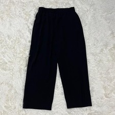 Theory Black Satin Crepe Pull On Wide Leg Pants Triacetate Made in Japan Size M picture