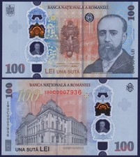 ROMANIA - P128 - 100 Lei - POLYMER Commemorative Carada 2026 - UNC + Folder picture