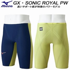 Mizuno Men's Swimsuits GX SONIC ROYAL PW ‎N2MBD001 Navy/Yellow Nylon 2026 NEW picture