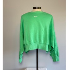 Nike Phoenix Fleece Over-Oversized Crewneck Sweatshirt Lucky Green DQ5761-363 XL picture
