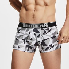 2 Pairs Men's Boxer Briefs Shorts Cotton Underwear Underpants Trunks 2XL Briefs picture