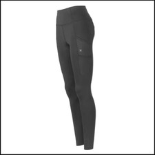 Hurley Women's Raw Edge Leggings Medium Phantom Black Pockets Stretch New MRP$68 picture