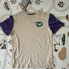 Fanatics Arizona Diamondbacks Baseball Shirt White/Purple MLB Fan Tee picture