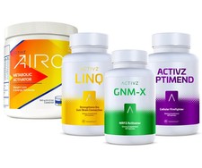 NEW ACTIVZ EPIGENETIC TRIFECTA 4 bottle set AIRO + 1 LINQ + 1 GNMX + 1 OPTIMEND picture