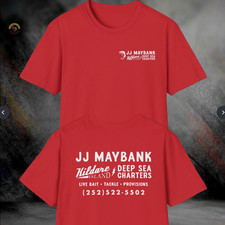 JJ Maybank Deep Sea Charters OBX Front & Back T-Shirt | Softstyle Tee picture