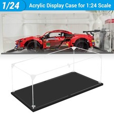 Claer Acrylic Display Case Clear Box Dustproof 1/24 Scale Toy Car Figures Model picture