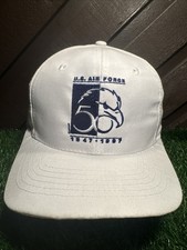 VTG Deadstock 97 US Air Force 50th Anniversary Snapback Hat White Eagle 1947-97 picture
