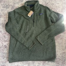 NWT Patagonia Better Sweater Mens Quarter Zip Industrial Green Large picture