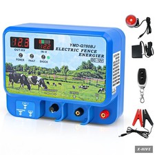 Electric Fence Charger 15.5 Joules 12KV Cover 600 Acres Livestock Farm Security picture