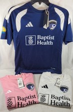 3 Kids Adidas Pinecrest Premier Soccer Club Jerseys - Blue, Pink, White - Large picture