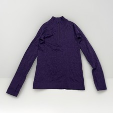 Lululemon Women's Rest Less 1/2 Zip Pullover LS Sweater Purple Size 2 picture