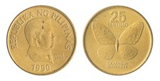 Philippines 25 Sentimos, 1983-1990, KM #241.1, XF-Extremely Fine picture