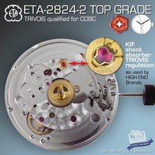 MOVEMENT AUTOMATIC ETA 2824-2  TOP GRADE, TRIOVIS REG. No DATE, NICKEL SCREW picture